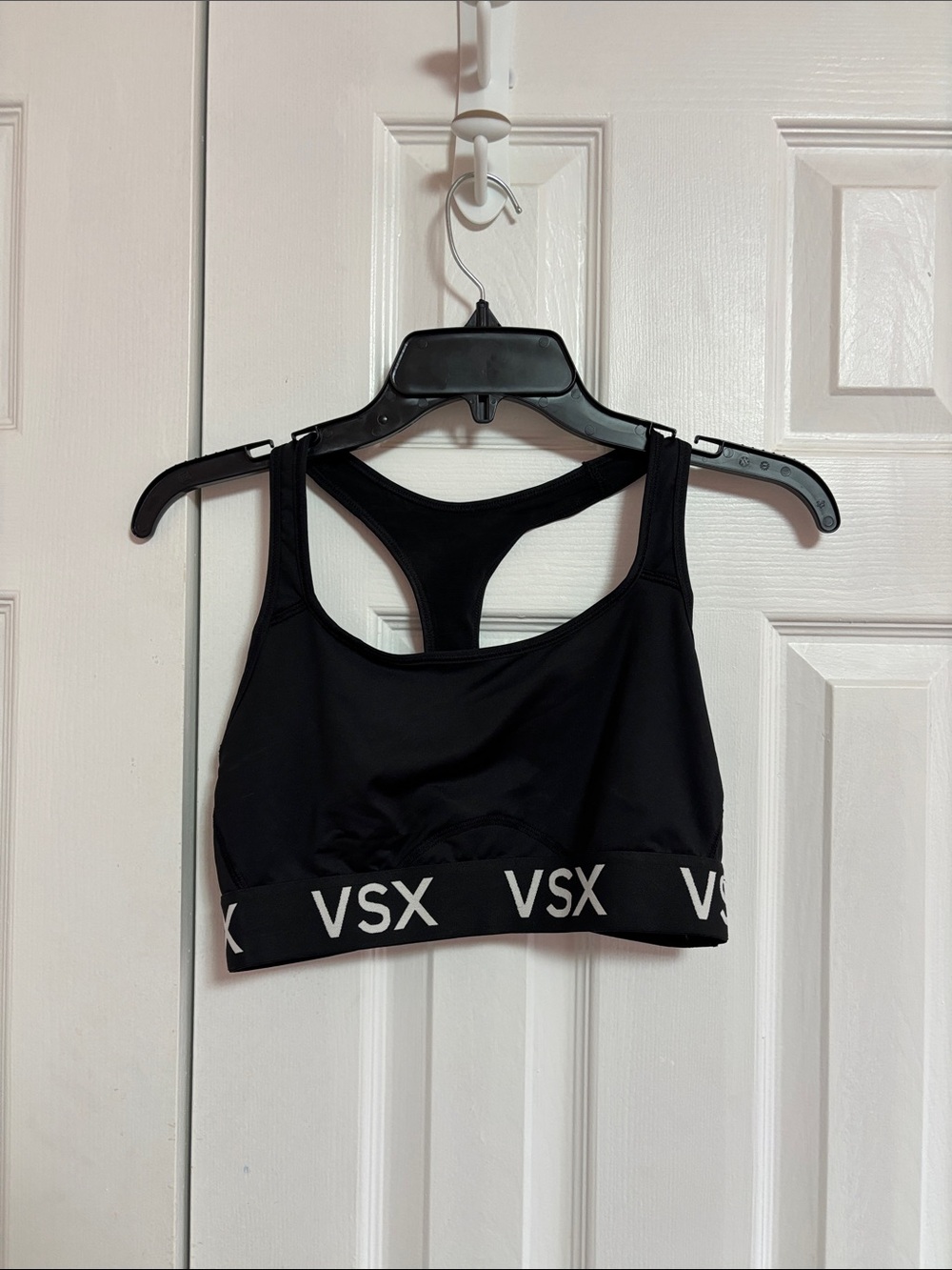 VSX Black Racerback Logo Band Sports Bra